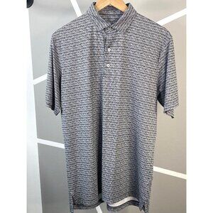 Johnnie O Millard Golf Polo Men’s Medium Heather Black Stretch Performance